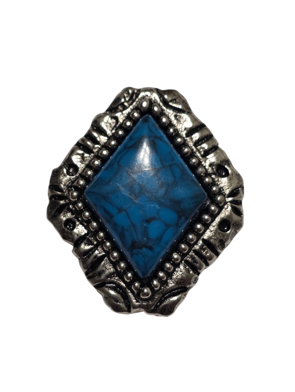 Southwestern Navajo Western Style Vintage Nonny Silver Collar Clip Button Cover - Picture 3 of 5